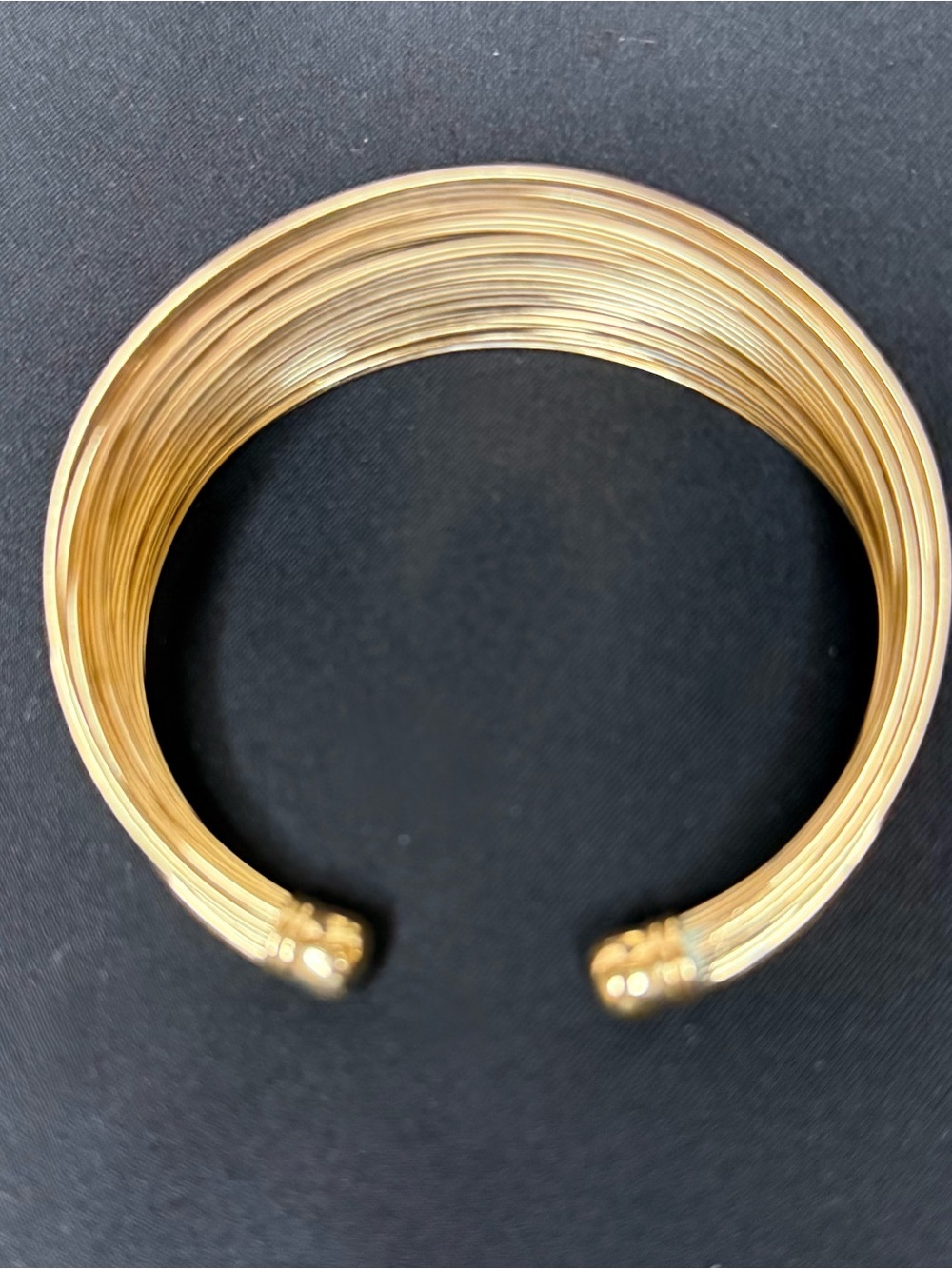 Gold Tone Multi-Strand Wire Cuff Bracelet - Picture 3 of 6